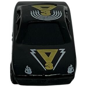 1990s Black #3 Sports Car Gold Triangle Diecast Racing Vehicle